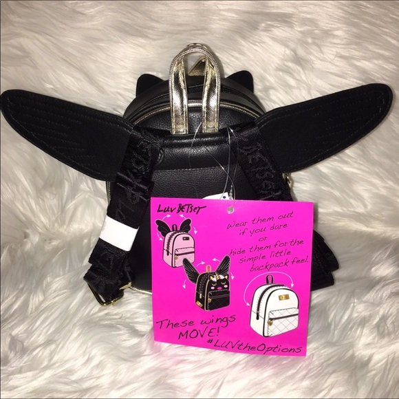 Betsey Johnson 🦄 mini backpack Unicorn black - Picture 5 of 8